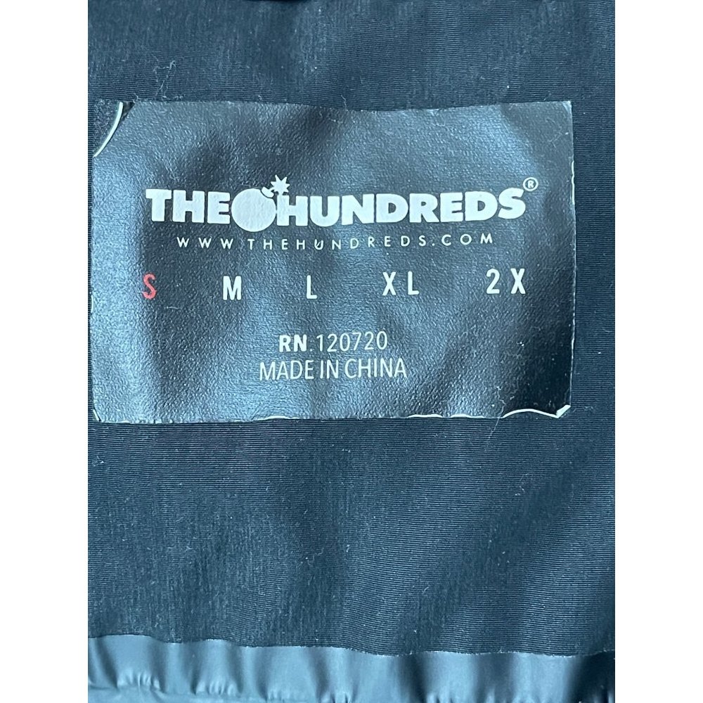 The Hundreds Zip Up Hoodie Windbreaker Jacket Black Size Small - Picture 3 of 4
